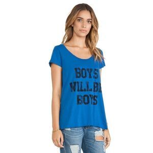 Rebel Yell Boys Will be Boys Tee Shirt Royal Blue
